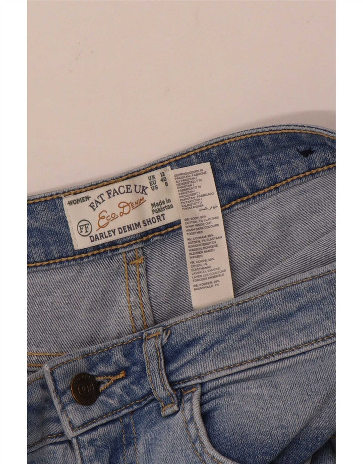 Damskie spodenki jeansowe Fat Face w trudnej sytuacji UK 12 Medium W30, niebieska bawełna