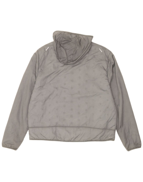 Męska wyściełana kurtka z kapturem Nike UK 42 XL Szary nylon