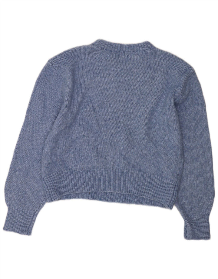 Marks & Spencer Damski sweter oversize z okrągłym dekoltem, UK 14, średni niebieski