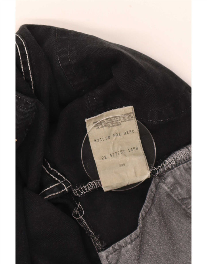 Męskie proste dżinsy Levi's W31 L30 Czarna bawełna