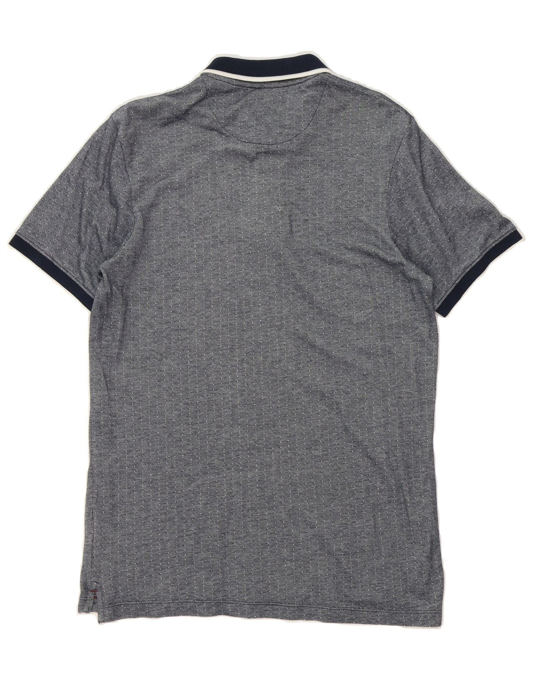 JACK & JONES Mens Polo Shirt Large Navy Blue Spotted Cotton Vintage Jack & Jones and Second-Hand Jack & Jones from Messina Hembry 