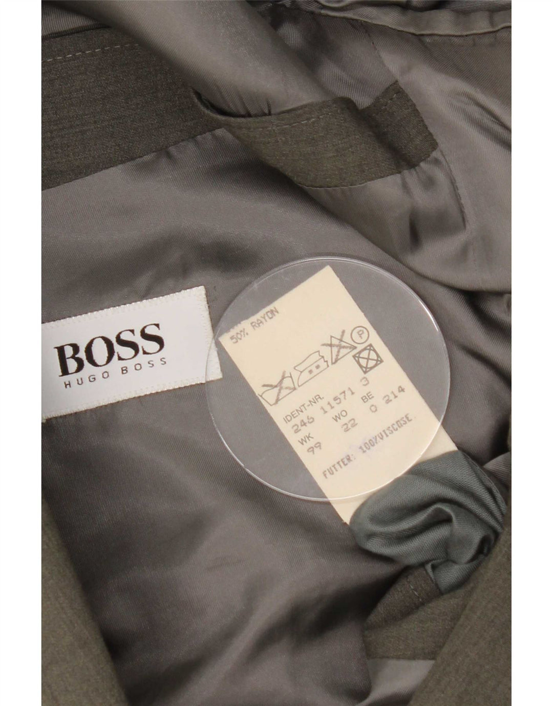 Męska marynarka dwurzędowa Hugo Boss EU 54 2XL Szara wełna