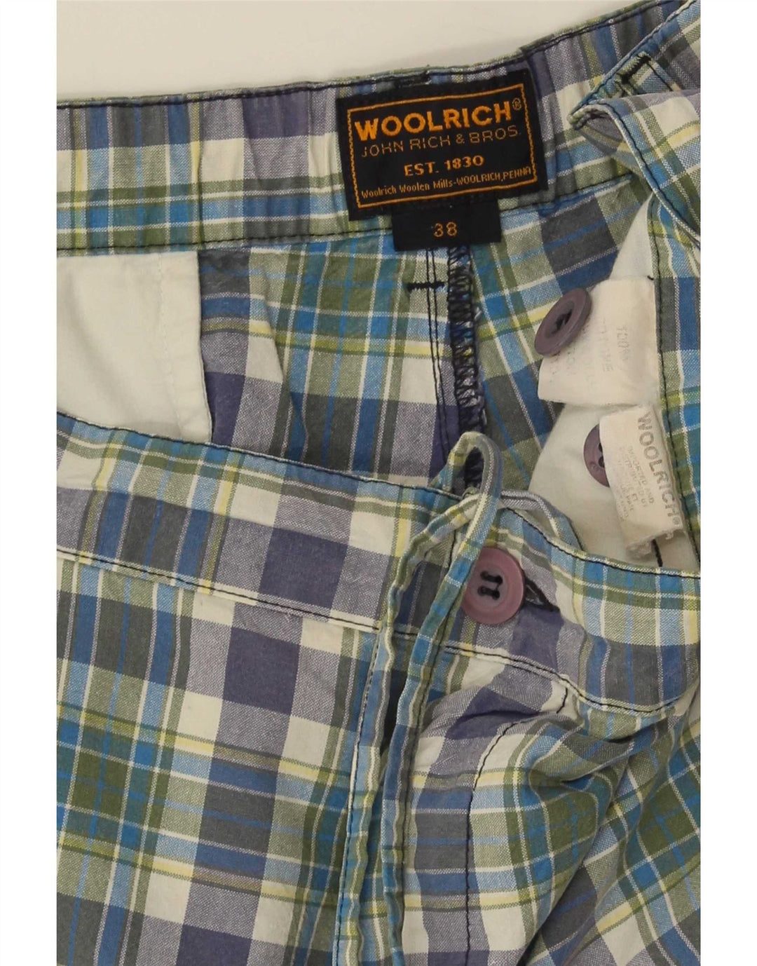 Męskie szorty Chino Regular W38 XL Woolrich, bawełniana krata