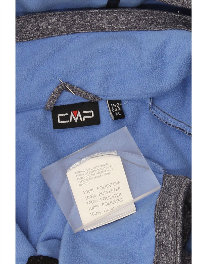 Damska kurtka wiatrówka z kapturem CMP UK 18 XL, niebieski, nakrapiany poliester