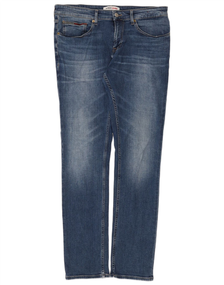 Męskie jeansy slim fit Tommy Hilfiger W34 L34 Niebieskie bawełniane