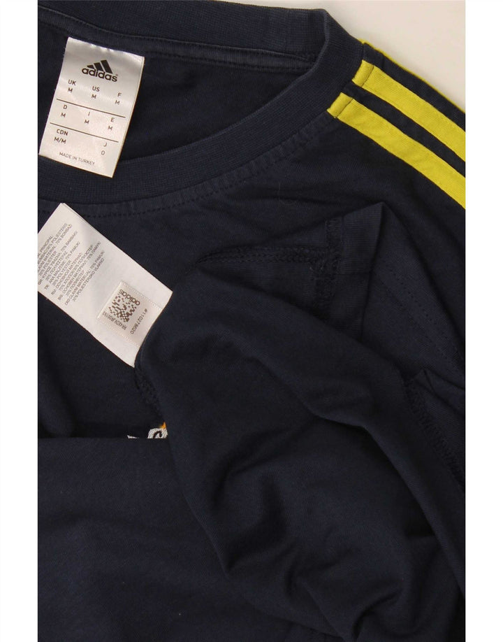 Adidas Męskie Climalite Graphic Top z długim rękawem, średni granatowy, bawełniany