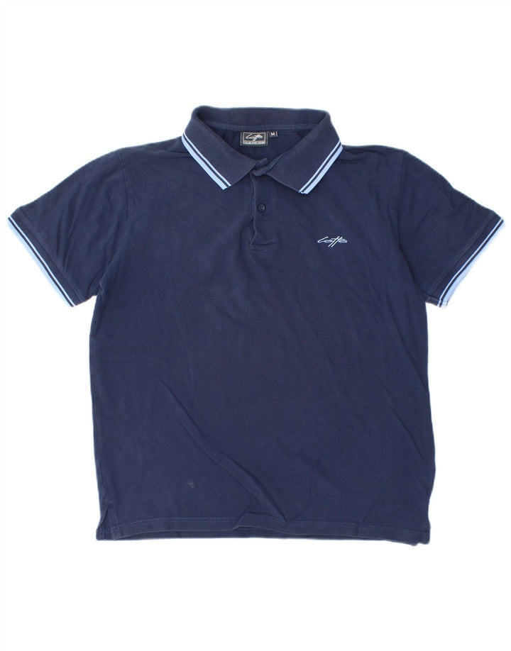 Męska koszulka polo Lotto w średnie granatowe paski