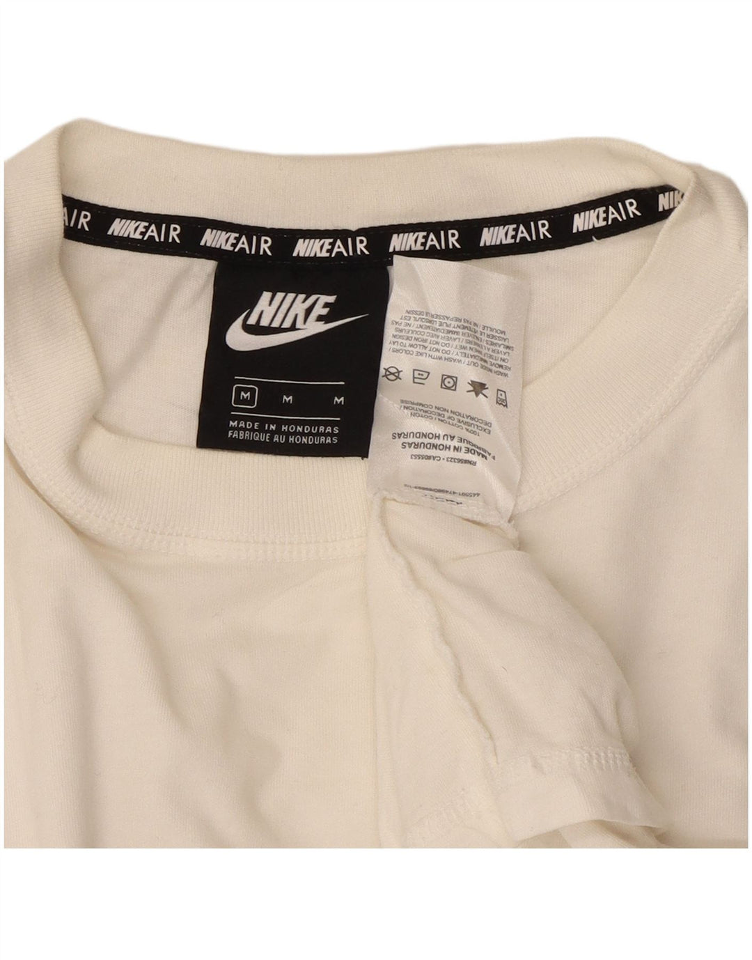 Męska koszulka z grafiką NIKE Top, średnia, biała, bawełniana