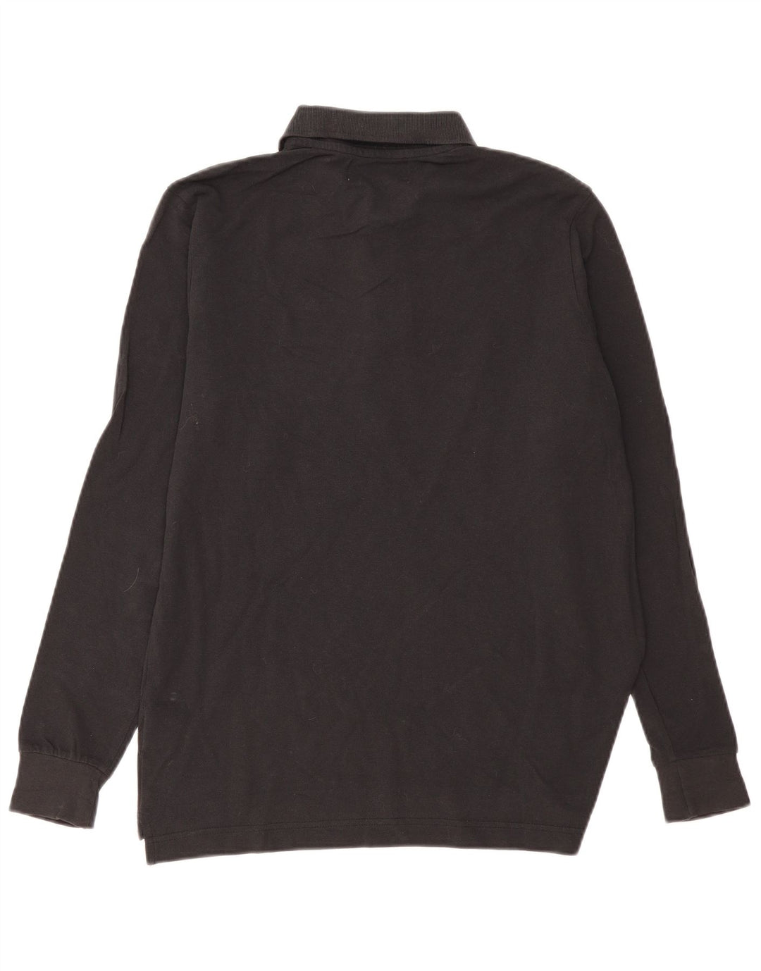 Męska koszulka polo z długim rękawem Kappa, mała, czarna, bawełniana