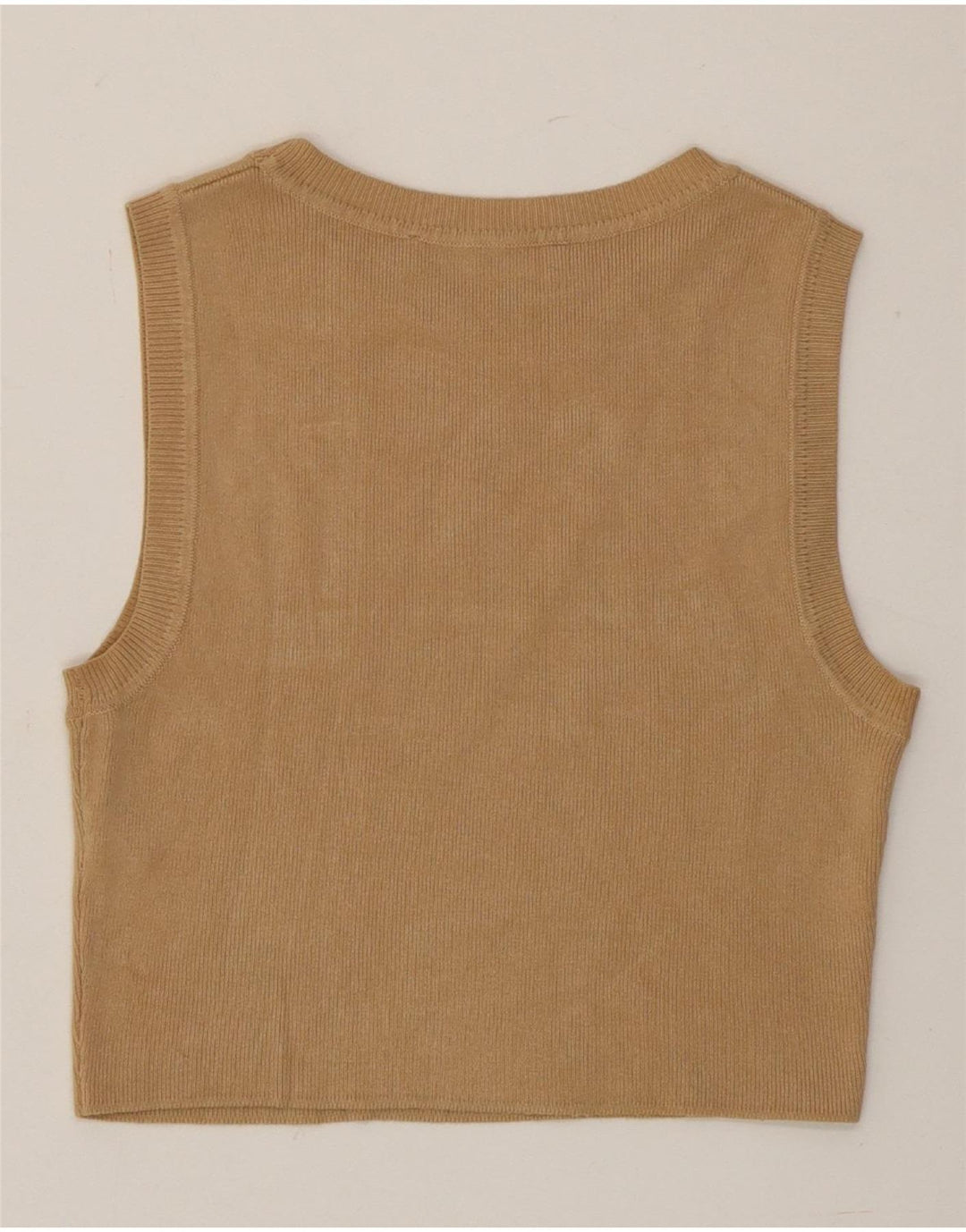 Damski podkoszulek Zara Crop Vest UK 12 Średni brązowy wiskoza
