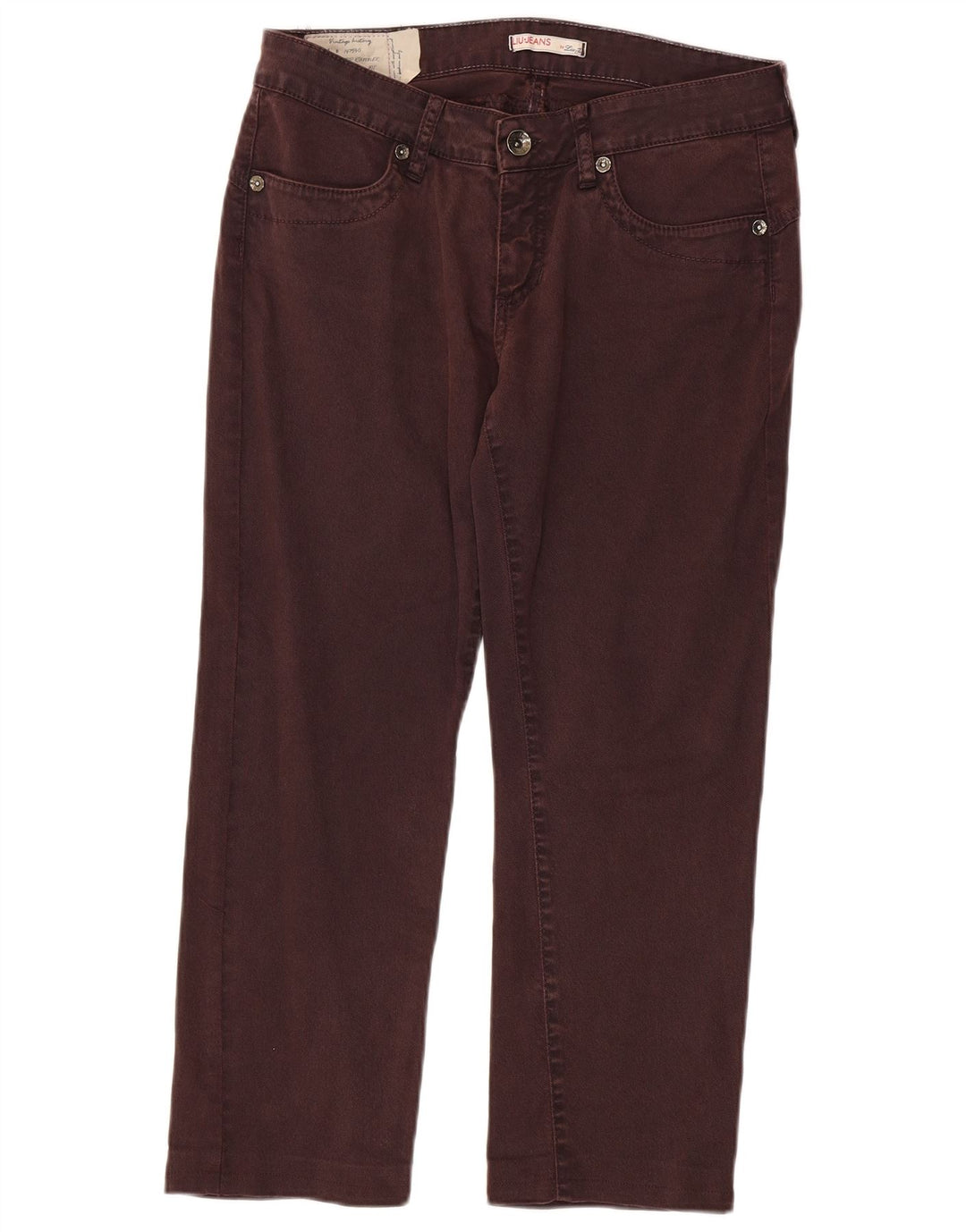 Damskie jeansy Liu Jo W32 L25 Burgundowe