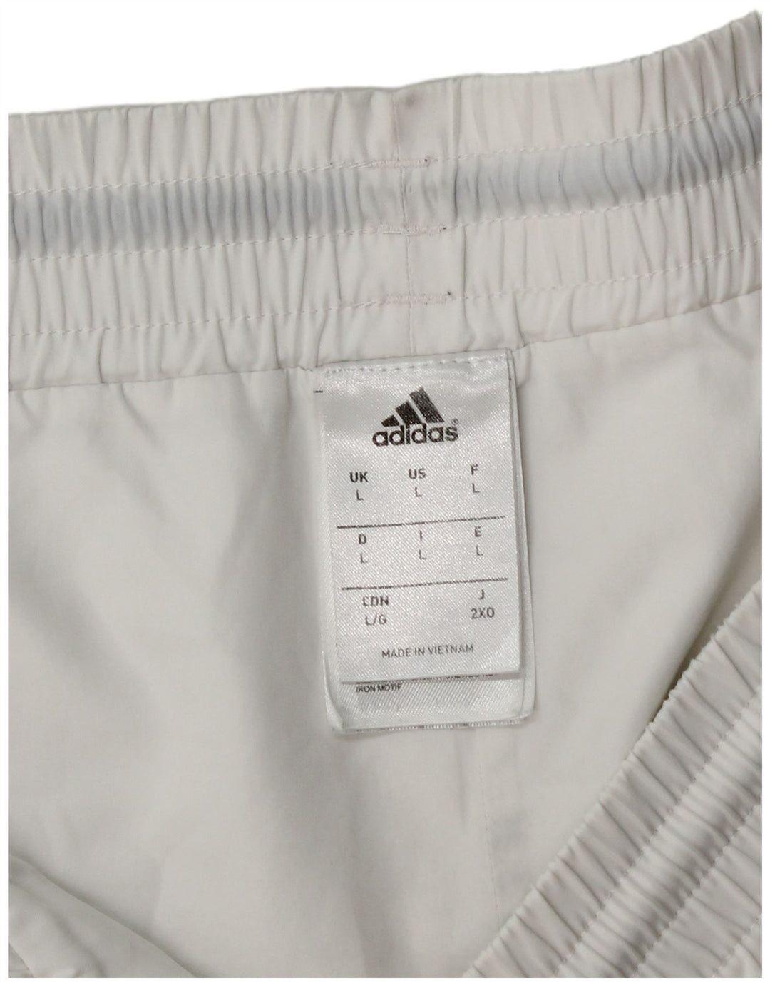 Męskie spodenki sportowe Adidas, duże, białe, poliestrowe