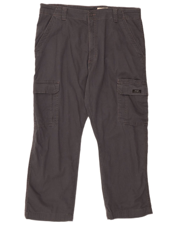 Męskie spodnie cargo WRANGLER o swobodnym kroju W38 L27 Szara bawełna