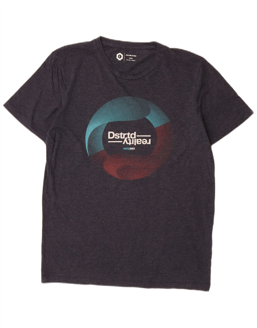 Męski T-shirt z grafiką Jack & Jones, duży, granatowy