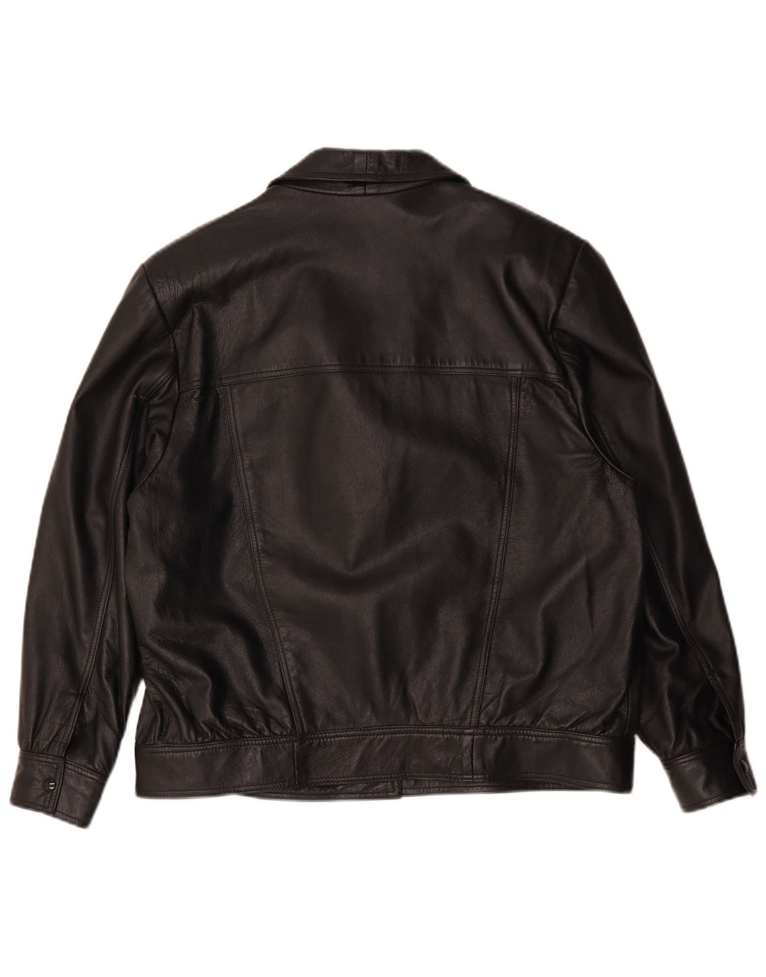 Damska skórzana kurtka bomber w stylu vintage, UK 18 XL, czarna
