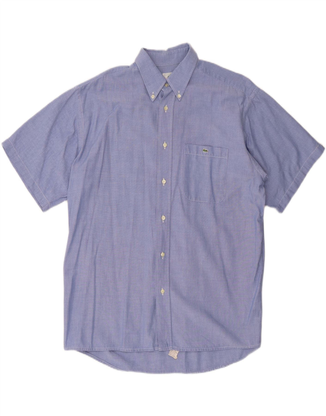 Koszula męska z krótkim rękawem Lacoste, rozmiar 42, duża, niebieska, bawełniana