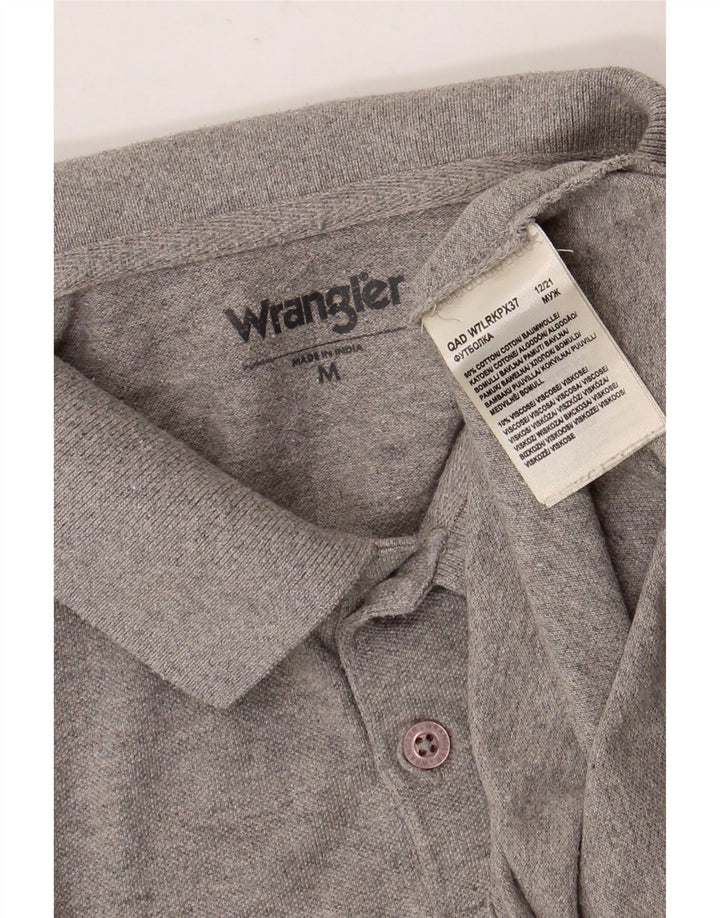 Męska koszulka polo WRANGLER Średnioszara, bawełniana w cętki