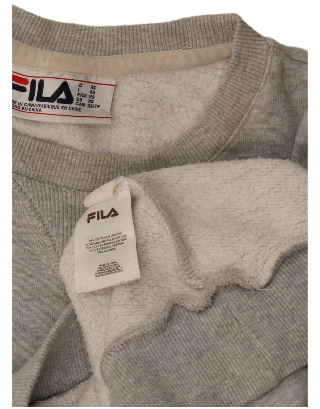 FILA Męska bluza o luźnym kroju, sweter XS, szara bawełna