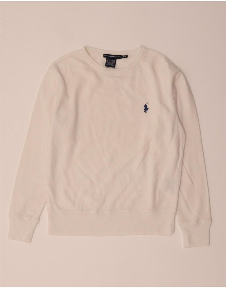 Bluza damska Ralph Lauren Jumper UK 10 Small White Cotton