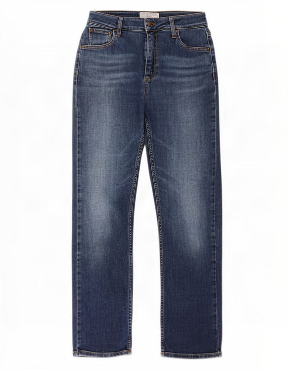 Damskie dżinsy Fat Face Newham Straight UK 8 Small W26 L26 Niebieskie