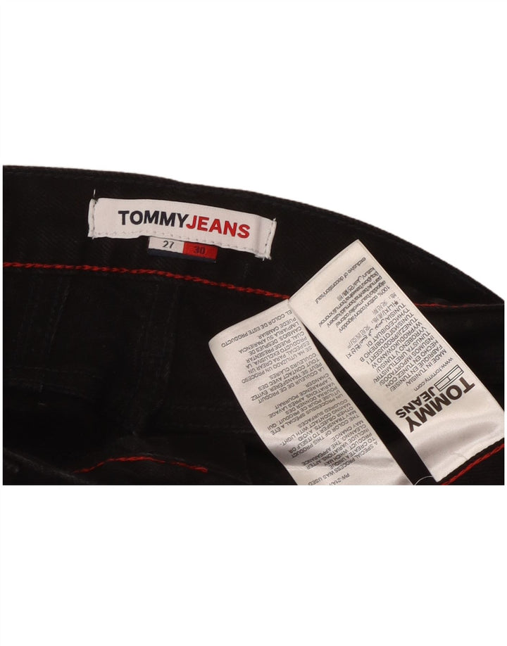 Damskie jeansy zwężane TOMMY HILFIGER W27 L25 Czarna bawełna