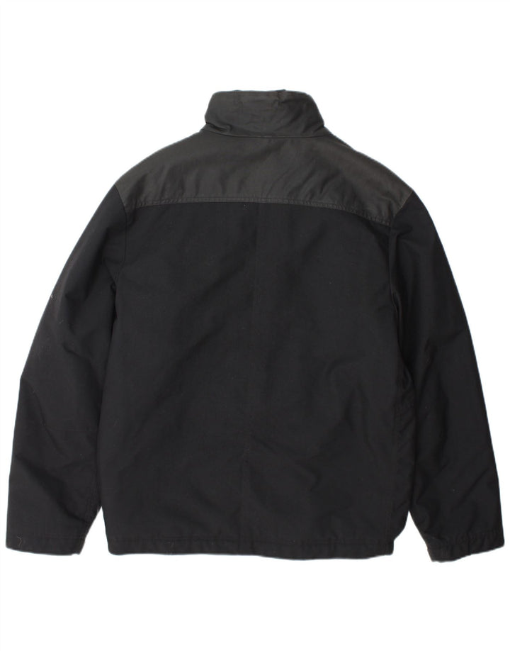 Męska kurtka wiatrówka Adidas UK 36 Mały czarny nylon z blokami kolorów