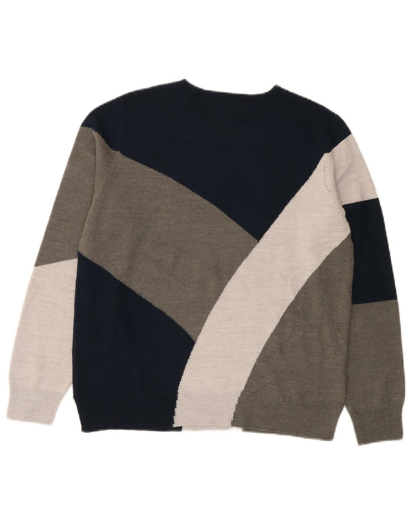 Marks & Spencer Damski sweter z dekoltem w łódkę, UK 14, duży, wielokolorowy