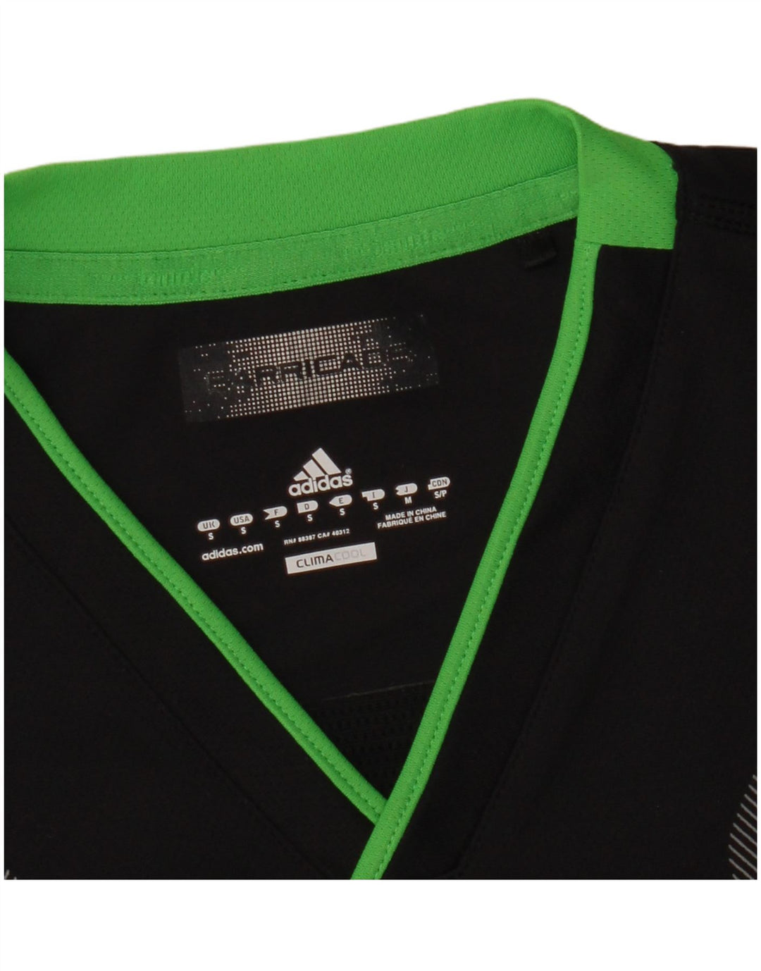 Adidas Męska koszulka Climacool Top, mała, czarna, z blokami kolorów