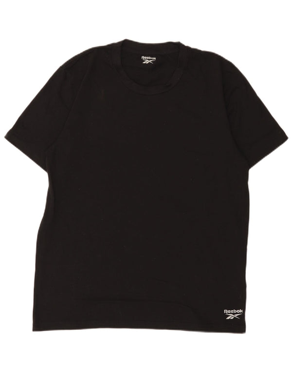 T-shirt męski Reebok, duży, czarny, bawełniany