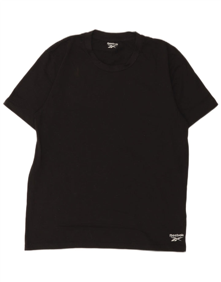 T-shirt męski Reebok, duży, czarny, bawełniany