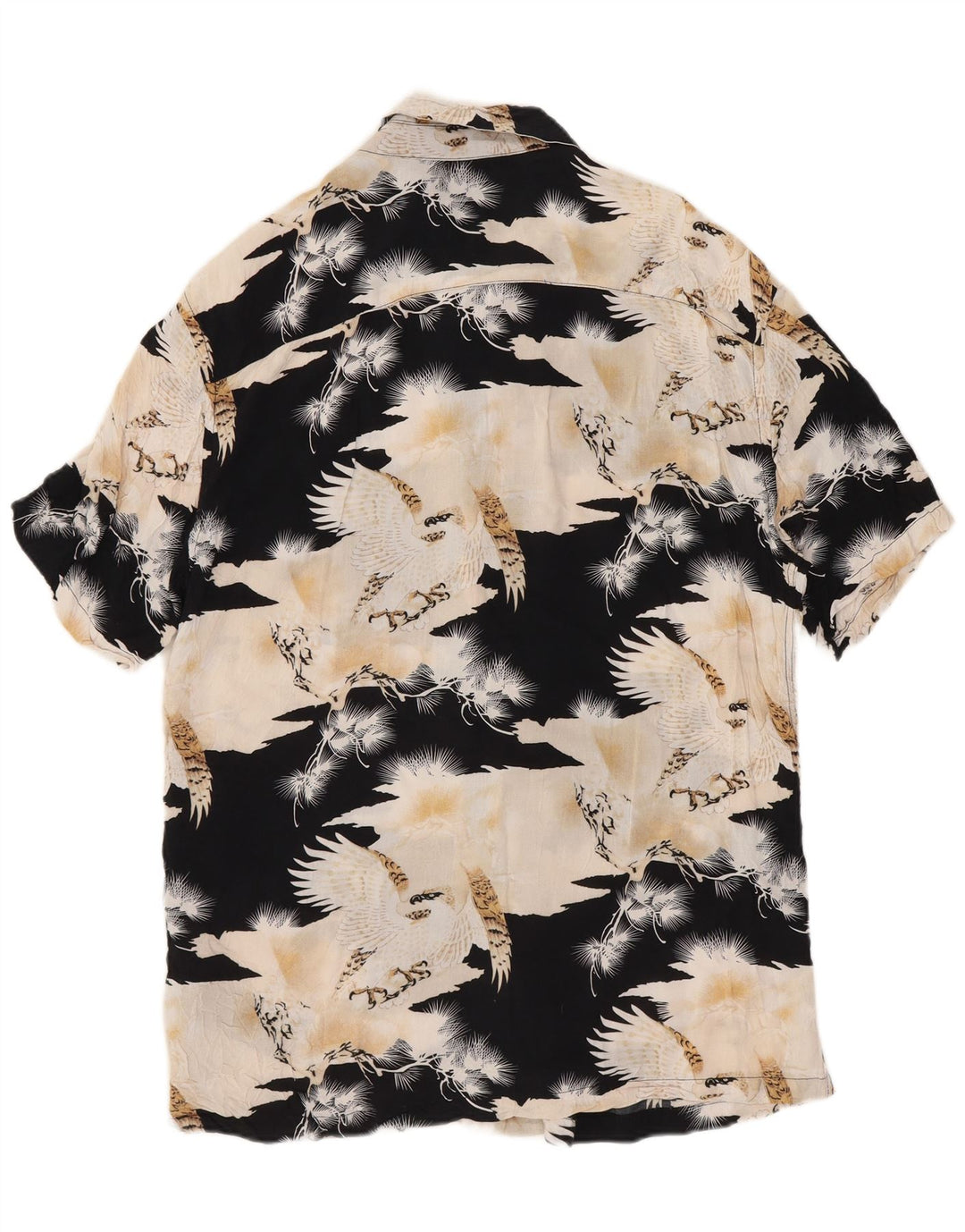 Męska koszula z grafiką All Saints, średnia wielokolorowa wiskoza z blokami kolorów