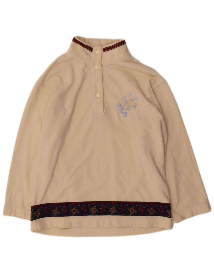 Damski sweter polarowy Fila z guzikami pod szyją IT 44 Średni Beżowy Fair Isle