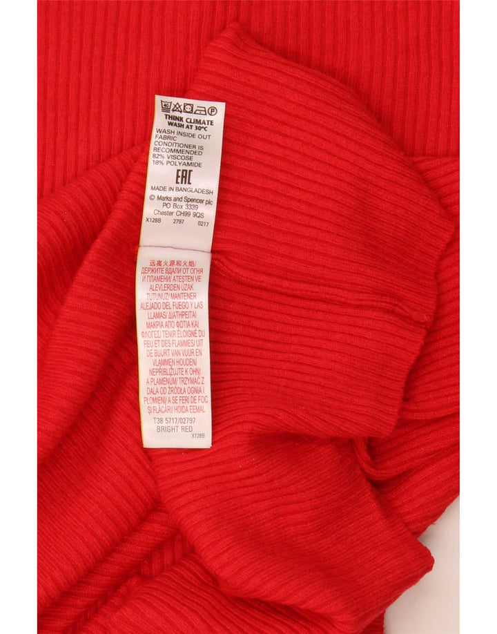 T-shirt damski Marks & Spencer Top UK 18 XL, czerwona wiskoza