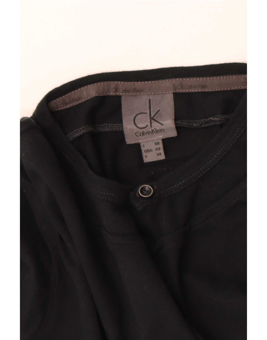 Męski top z długim rękawem Calvin Klein Jeans IT 50, średni czarny