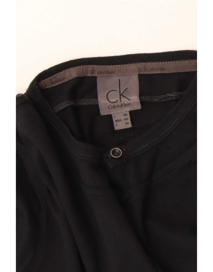 Męski top z długim rękawem Calvin Klein Jeans IT 50, średni czarny