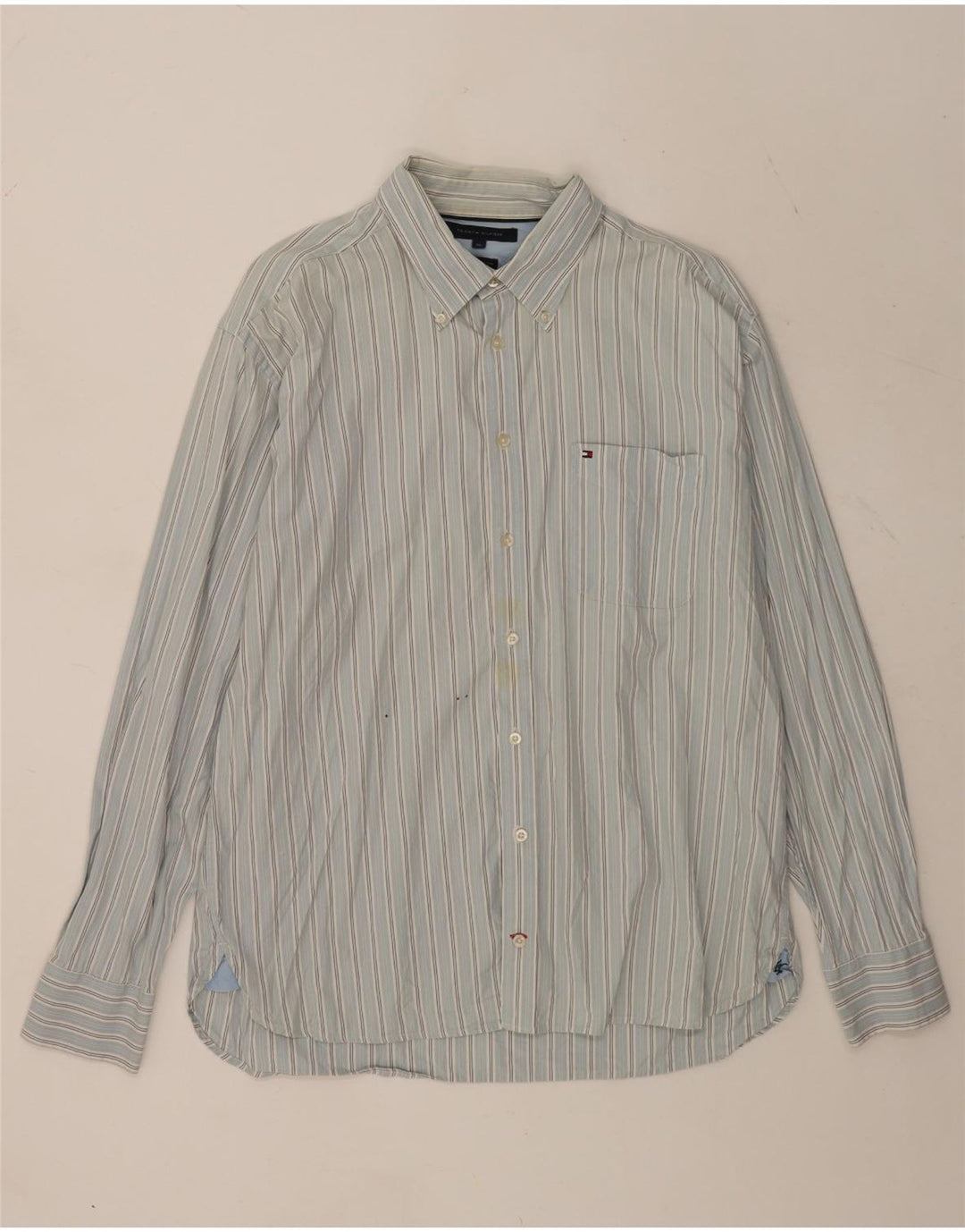 Koszula męska Tommy Hilfiger XL, bawełniana w niebieskie paski