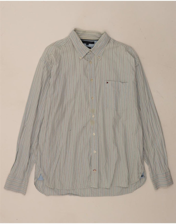 Koszula męska Tommy Hilfiger XL, bawełniana w niebieskie paski