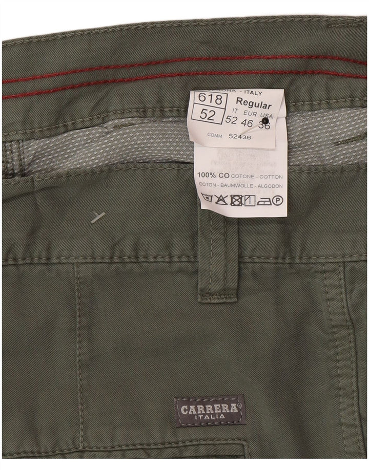Męskie spodenki cargo Carrera IT 52 XL W36 Zielona bawełna