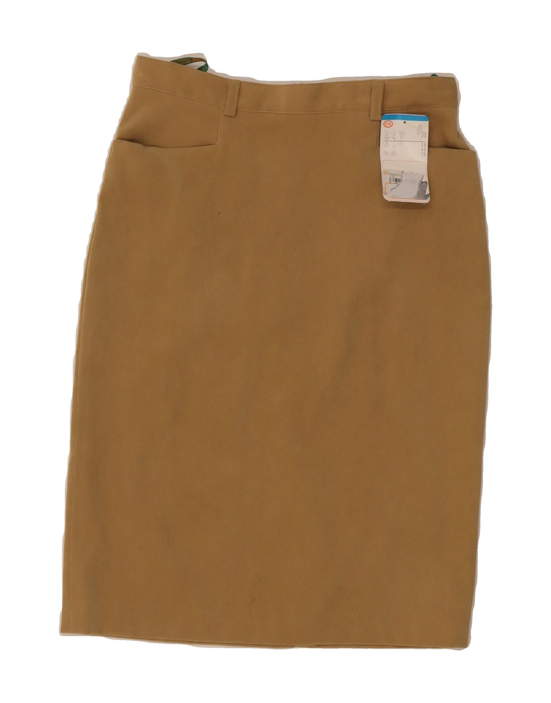 C&A Womens Pencil Skirt UK 10 Small W26  Beige Polyester Vintage C&A and Second-Hand C&A from Messina Hembry 