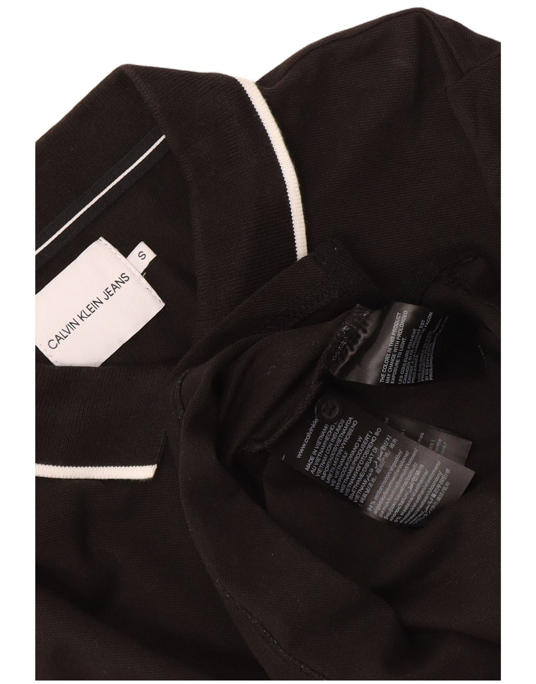 Męska koszulka polo Calvin Klein Jeans, mała, czarna, bawełniana