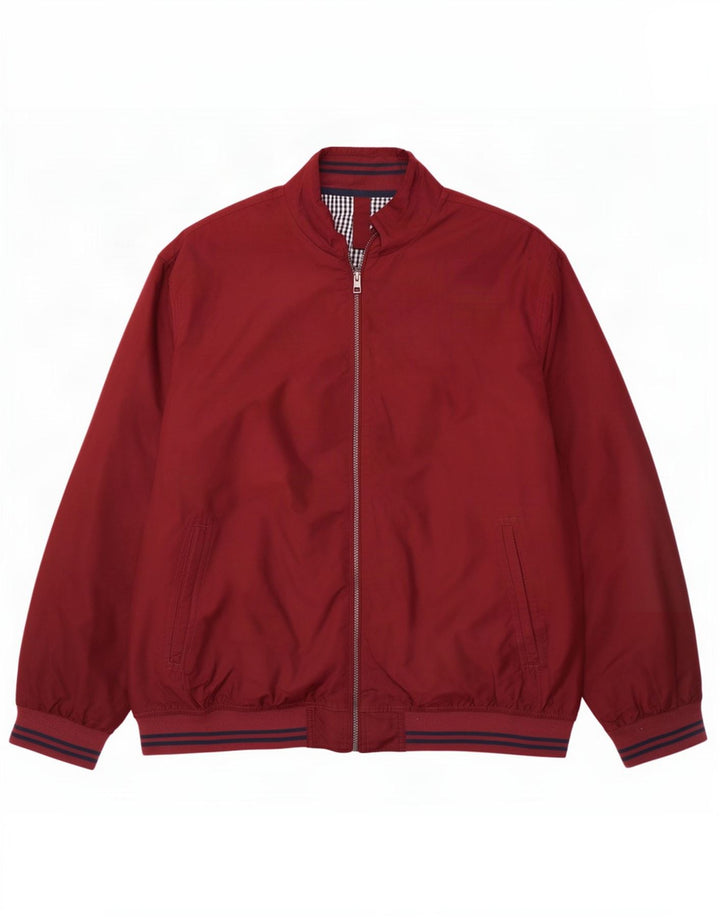 Męska kurtka bomber James Pringle UK 44 2XL Burgundowy poliester
