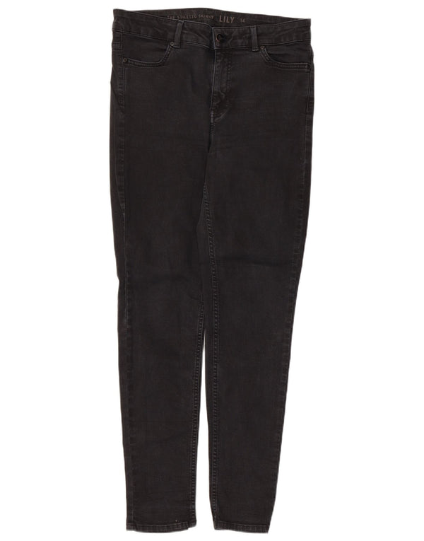 Dżinsy damskie Oasis Lily Skinny UK 14 Large W32 L28 Czarna bawełna