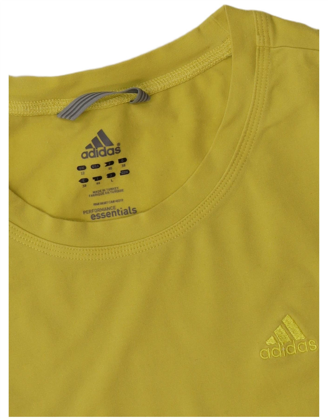 Damska koszulka Adidas Top UK 12 Średni żółty