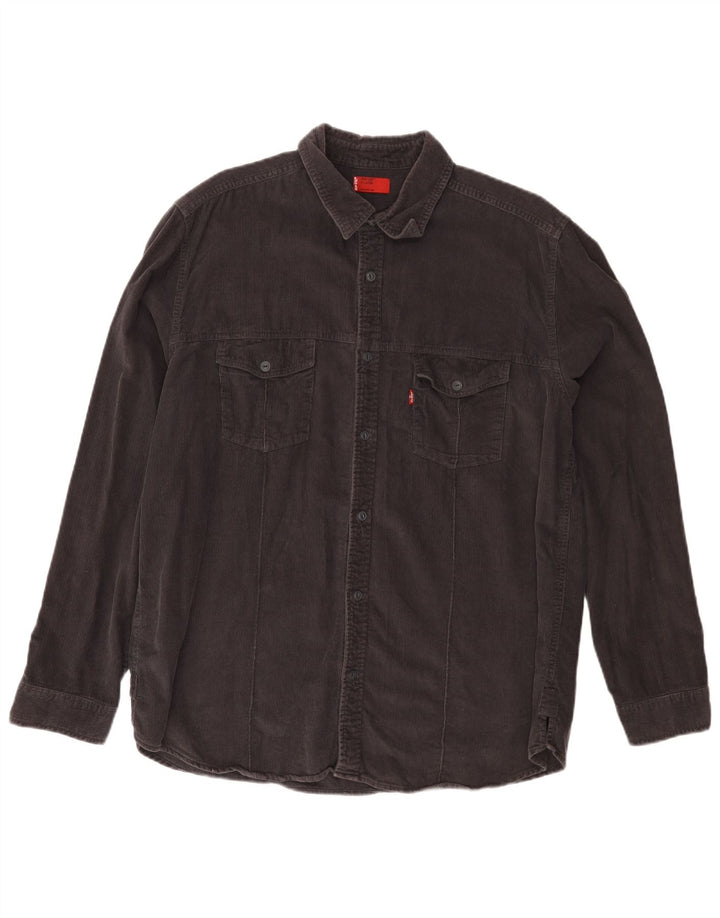 Męska koszula sztruksowa Levi's XL, szara bawełna