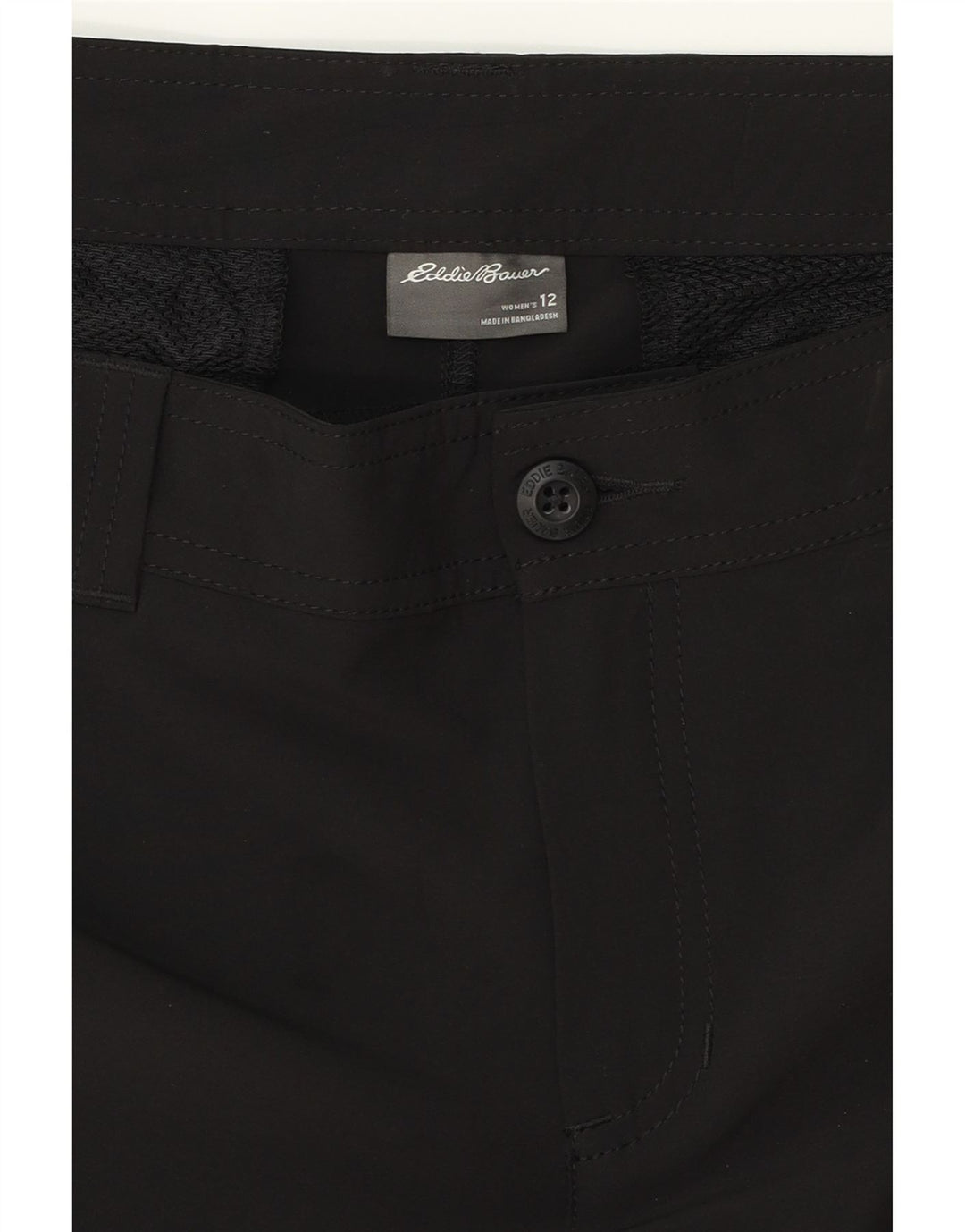 Damskie spodenki Chino EDDIE BAUER US 12, duże, W34, czarny poliester