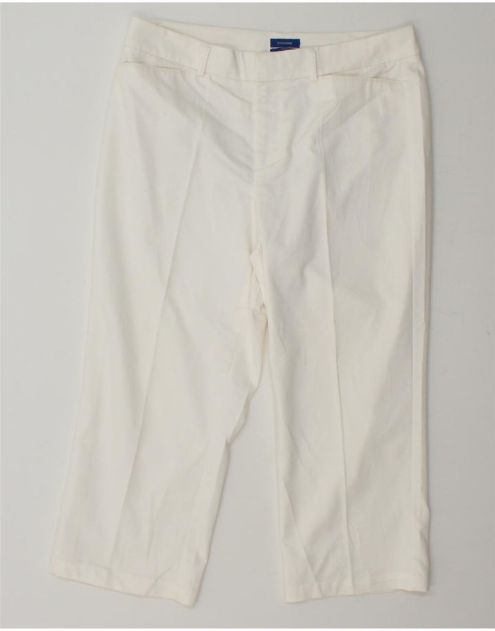 DOCKERS Womens Straight Capri Trousers W33 L22 White Vintage Dockers and Second-Hand Dockers from Messina Hembry 