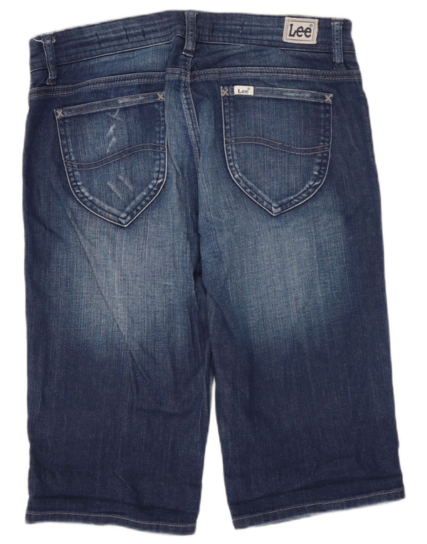 Damskie spodenki jeansowe LEE US 11, duże, W30, niebieska bawełna