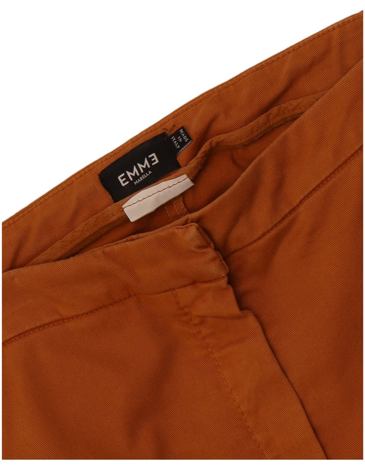 Marella Damskie spodnie Chino Bootcut EMME W30 L26 Pomarańczowe