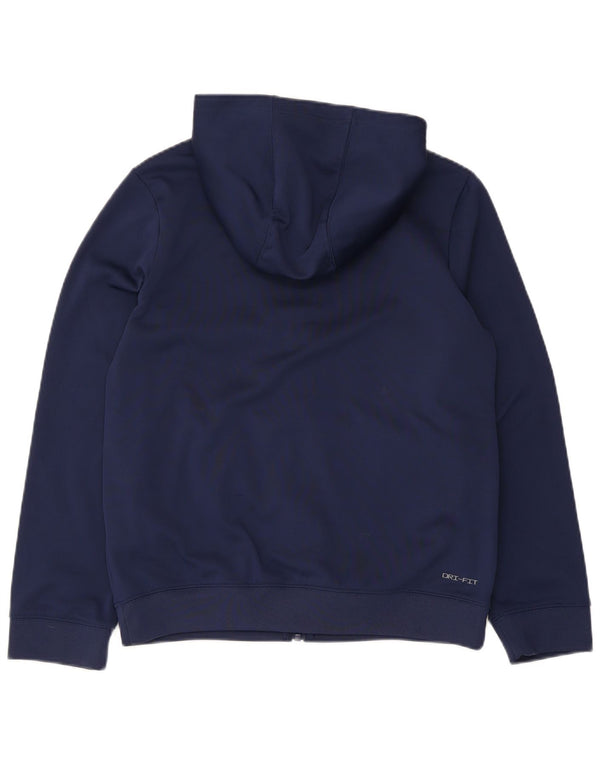 Chłopięcy sweter z kapturem i zamkiem Nike Dri Fit 13-14 lat XL, granatowy, blok kolorów