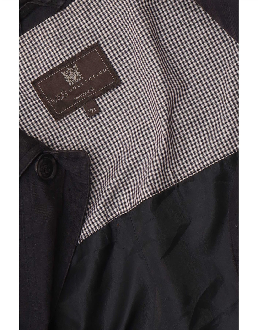 Marks & Spencer Męski płaszcz o dopasowanym kroju UK 44 2XL granatowy